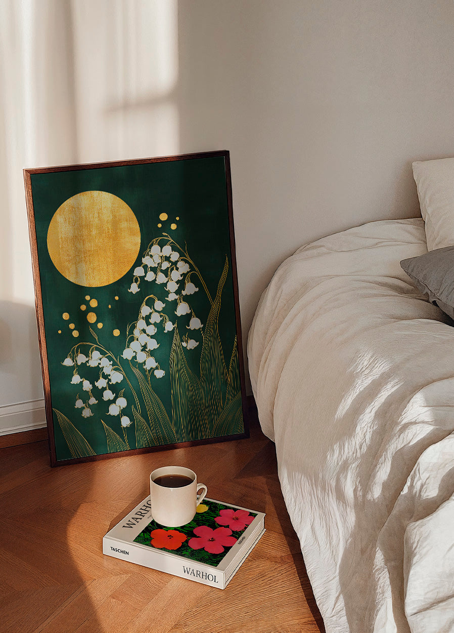 Golden Sun and Lilies Plakat - Posterbox.dk