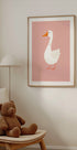 Goose On Pink Plakat - Posterbox.dk