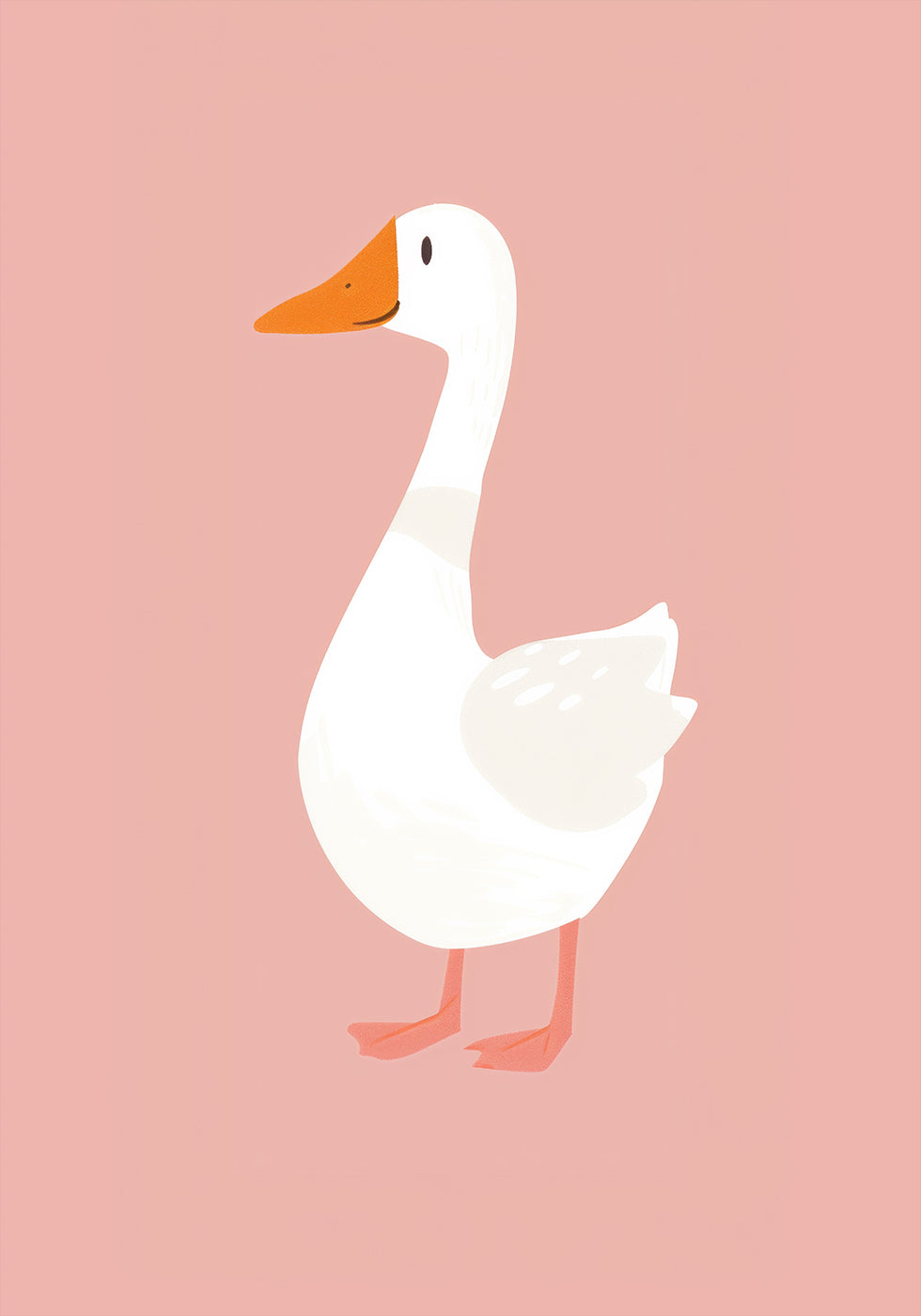 Goose On Pink Plakat - Posterbox.dk