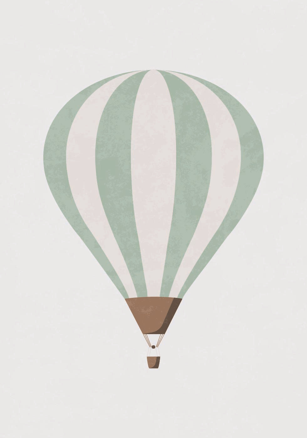 Green Hot Air Balloon Plakat - Posterbox.dk