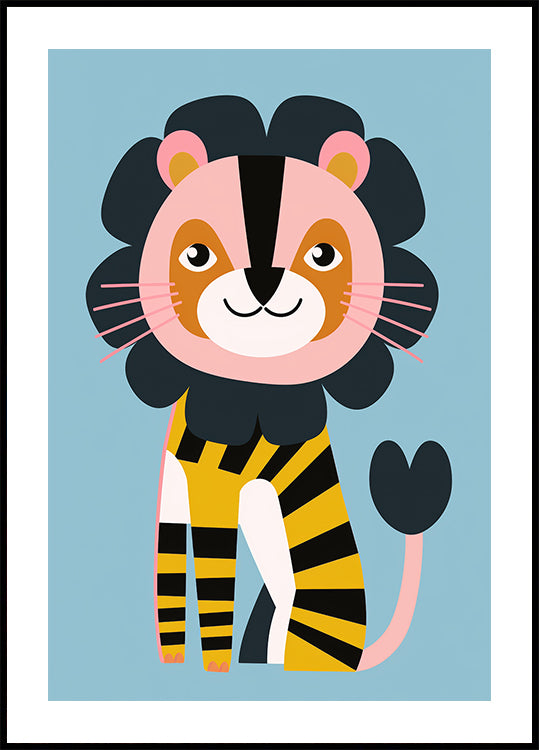 Happy Lion Plakat - Posterbox.dk