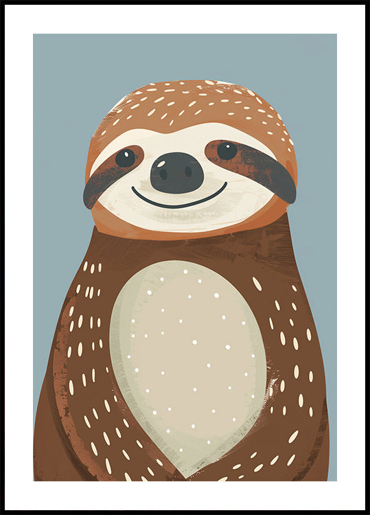 Happy Sloth Plakat - Posterbox.dk