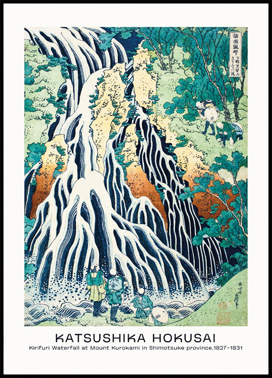 Katsushika Hokusai - Kirifuri Waterfall at Mount Kurokami Plakat - Posterbox.dk