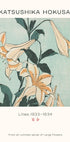 Katsushika Hokusai - Lilies Plakat - Posterbox.dk