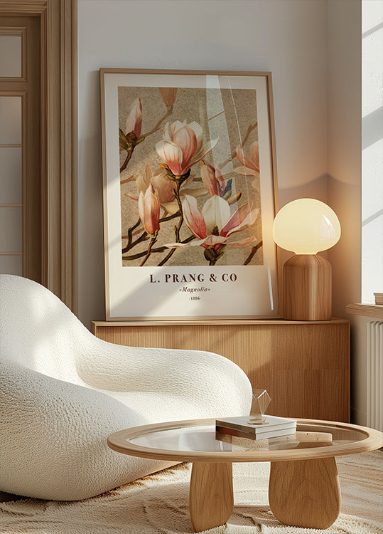 L. Prang & Co., Magnolia Plakat - Posterbox.dk