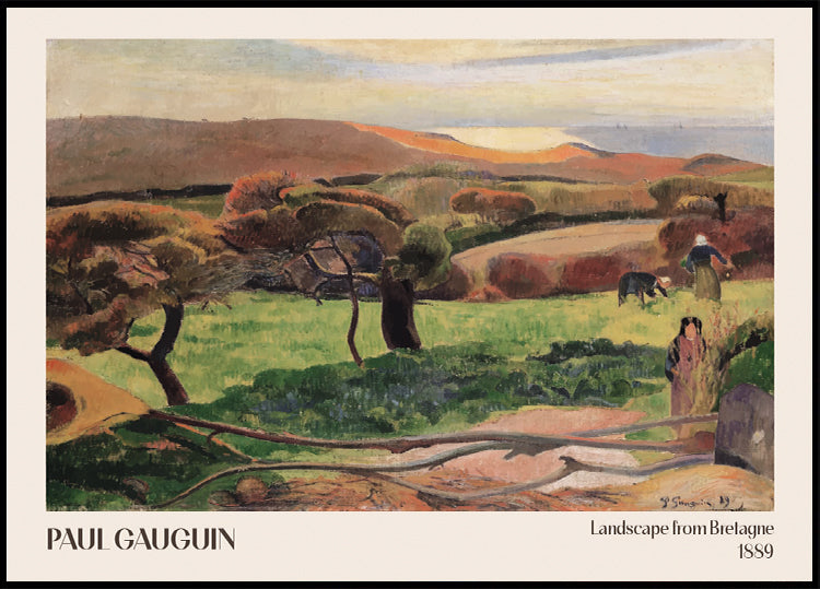 Landscape from Bretagne, 1889, Paul Gauguin Plakat - Posterbox.dk