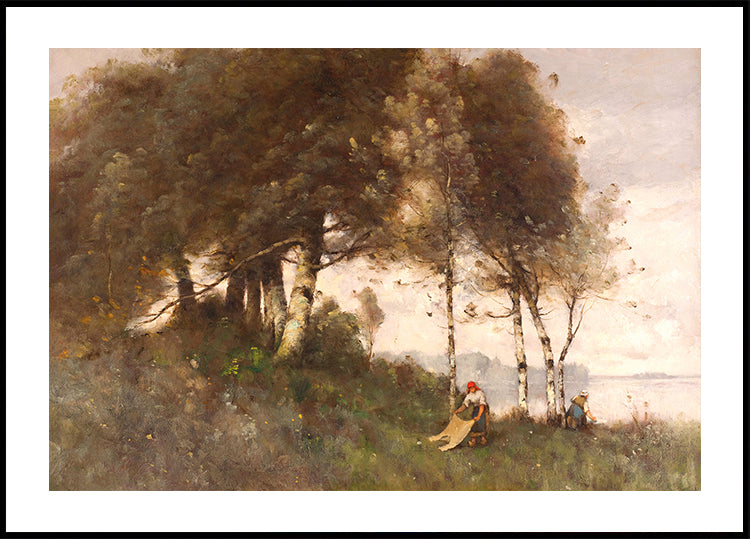 Landscape with Washerwomen by Paul-Désiré Trouillebert Plakat - Posterbox.dk