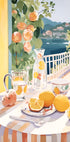 Lemon Morning on the Terrace, Mediterranean Summer Plakat - Posterbox.dk