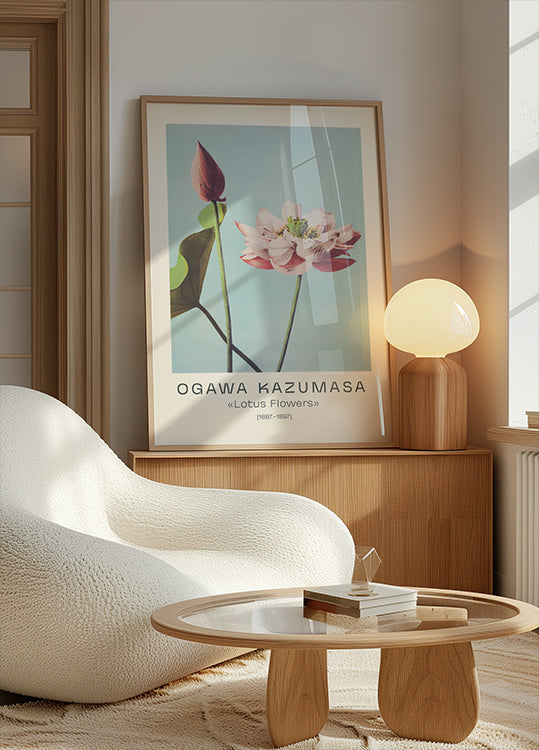 Lotus Flowers Vintage Botanical, Ogawa Kazumasa 1887–1897 Plakat - Posterbox.dk