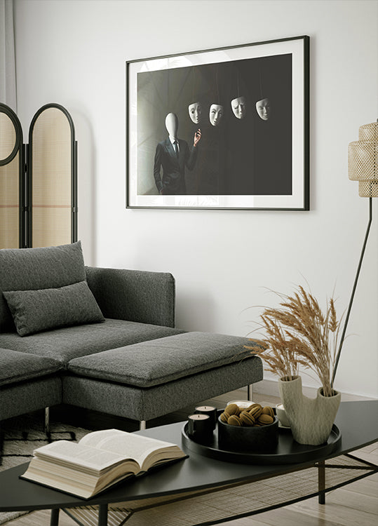 Multiple Identities, Mask and Persona Concept Plakat - Posterbox.dk