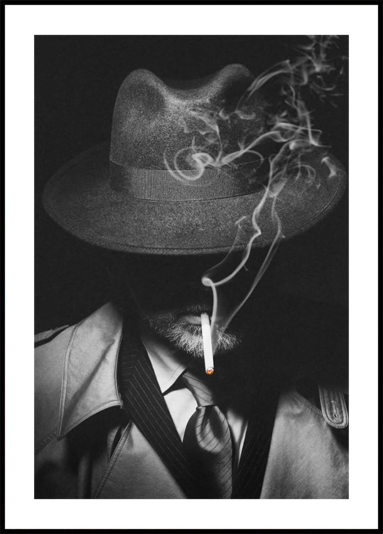 Noir Detective Smoking Plakat - Posterbox.dk