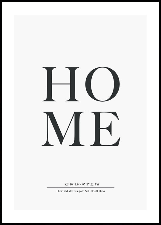 Our Home, Personalized Coordinates Plakat - Posterbox.dk