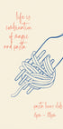 Pasta Quote Print, Fork and Spaghetti, Magic and Pasta, Italian Food Lover Plakat - Posterbox.dk