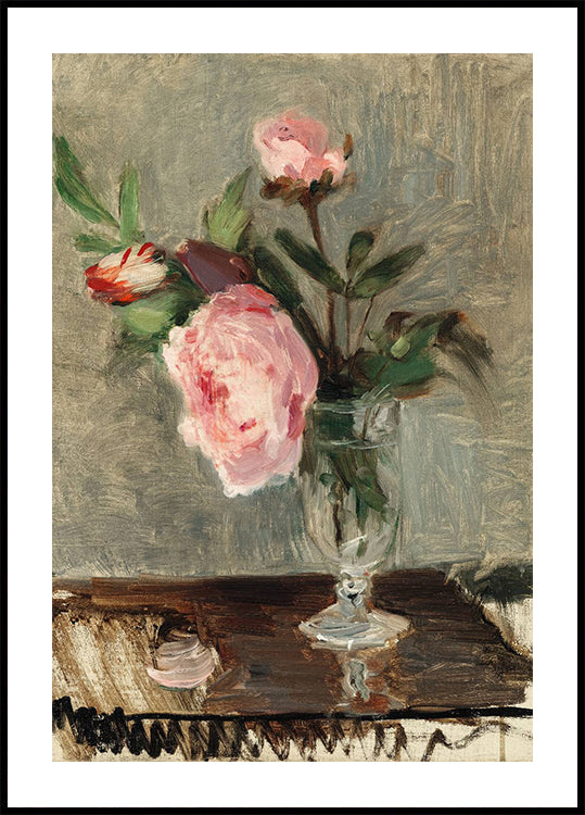 Peonies by Berthe Morisot Poster, Impressionist Floral Still Life Art Plakat - Posterbox.dk