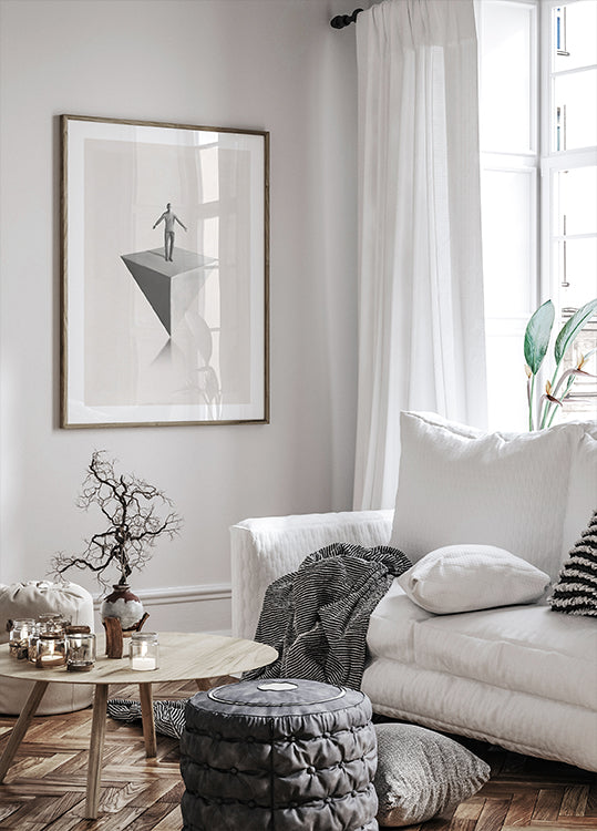 Perfect Balance, Geometric Surrealism Plakat - Posterbox.dk