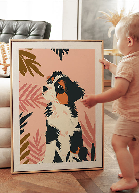 Playful Puppy Plakat - Posterbox.dk