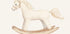 Rocking Horse, Vintage Toy, Minimalist Nursery Wall Art Plakat - Posterbox.dk