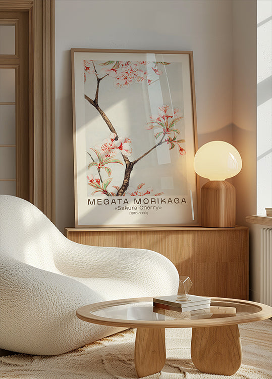 Sakura Cherry Japanese Blossom, Megata Morikaga 1870–1880 Plakat - Posterbox.dk