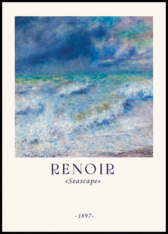 Seascape, Impressionist Ocean, Renoir Coastal Waves Plakat - Posterbox.dk