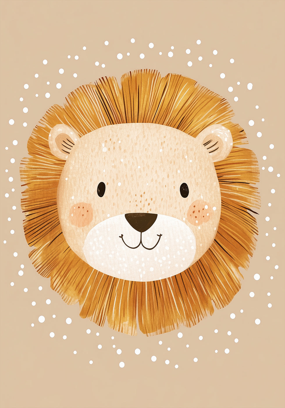 Smiling Lion Plakat - Posterbox.dk