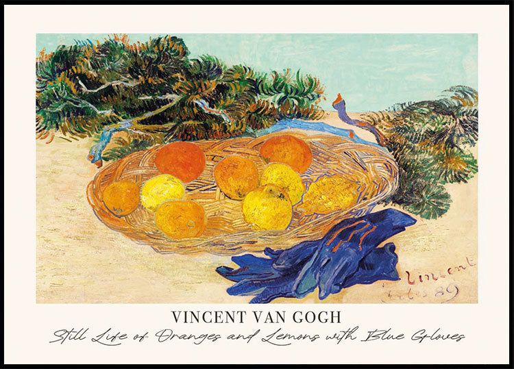 Still Life of Oranges and Lemons with Blue Gloves by Vincent van Gogh Plakat - Posterbox.dk