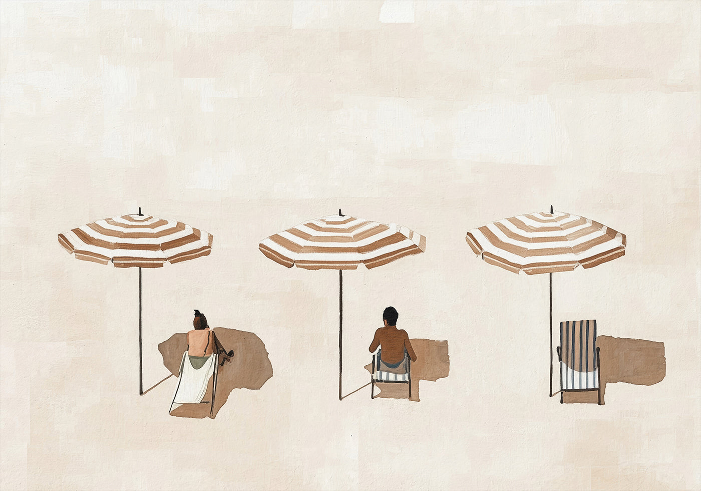 Striped Umbrellas Plakat - Posterbox.dk