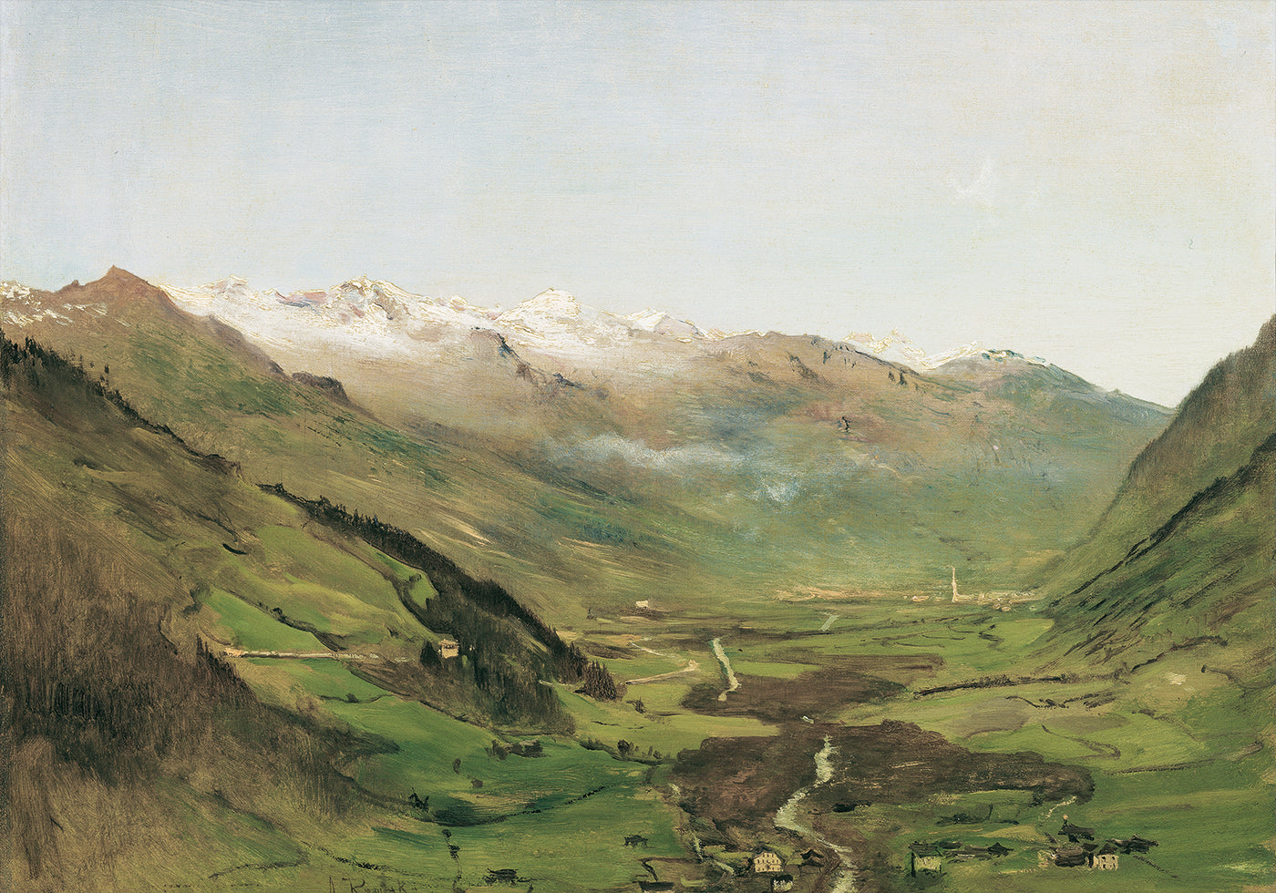 The Gastein Valley by Anton Romako Plakat - Posterbox.dk
