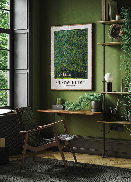 The Park, pointillist landscape tree Plakat - Posterbox.dk