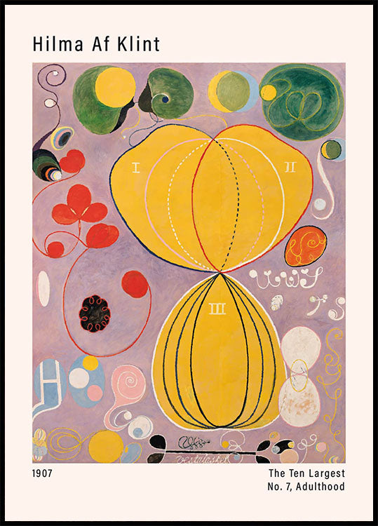 The Ten Largest, No. 7, Adulthood by Hilma af Klint Plakat - Posterbox.dk