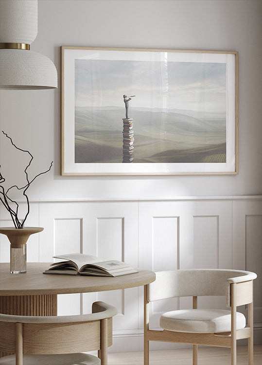 Tower of Books Plakat - Posterbox.dk