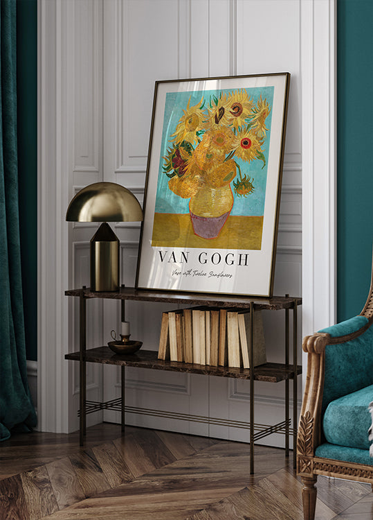 Vase with Twelve Sunflowers Plakat - Posterbox.dk