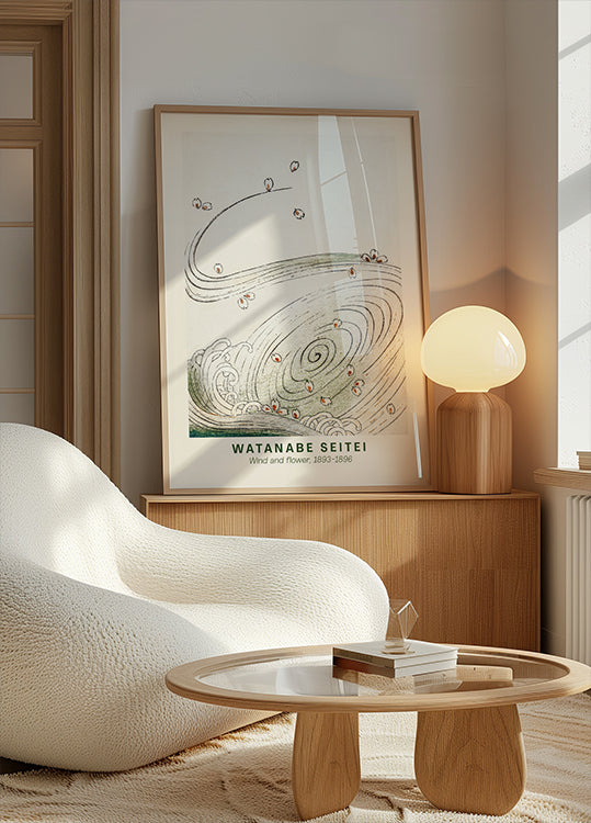 Watanabe Seitei Wind And Flower Plakat - Posterbox.dk