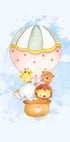Watercolor Animals in Hot Air Balloon Plakat - Posterbox.dk
