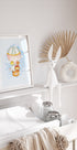 Watercolor Animals in Hot Air Balloon Plakat - Posterbox.dk