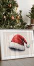 Watercolor Santa Hat Plakat - Posterbox.dk