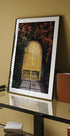 Yellow Door with Orange Flowers Plakat - Posterbox.dk