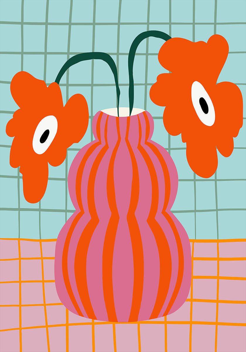 Colorful Clay Blooms Plakat - Posterbox