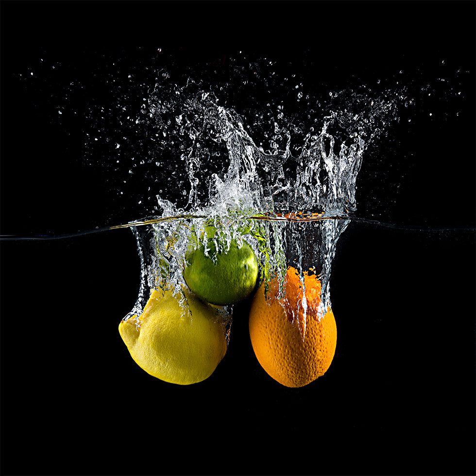 Citrusaugļu šļakatu plakāts
