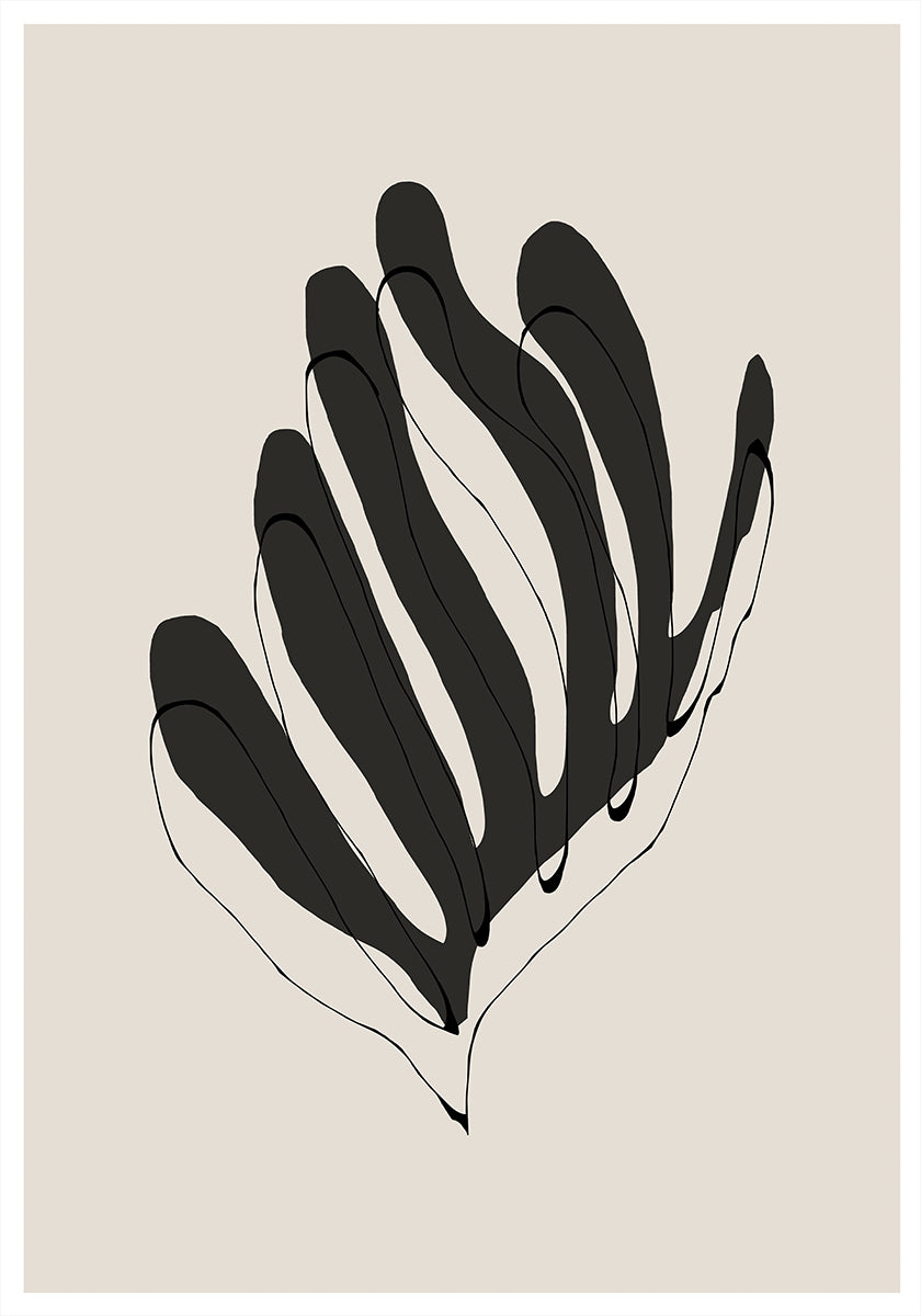Liniile de frunze abstracte