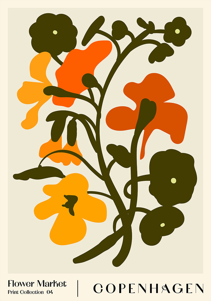 Virágpiac. Koppenhága plakát