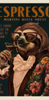 Art Deco Espresso Martini Drinking Sloth (NEW) - Posterbox