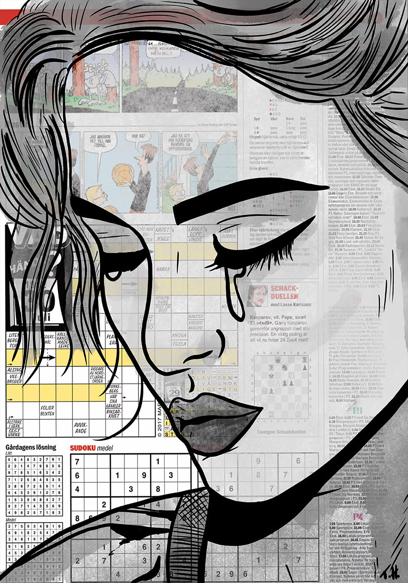 Papīra meitenes plakāts