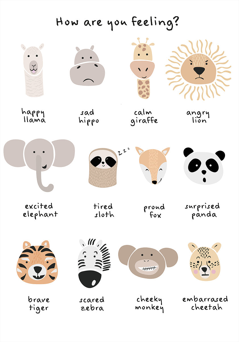 Bērnu nomierinošas meditācijas emocijas druka 1 Plakāts