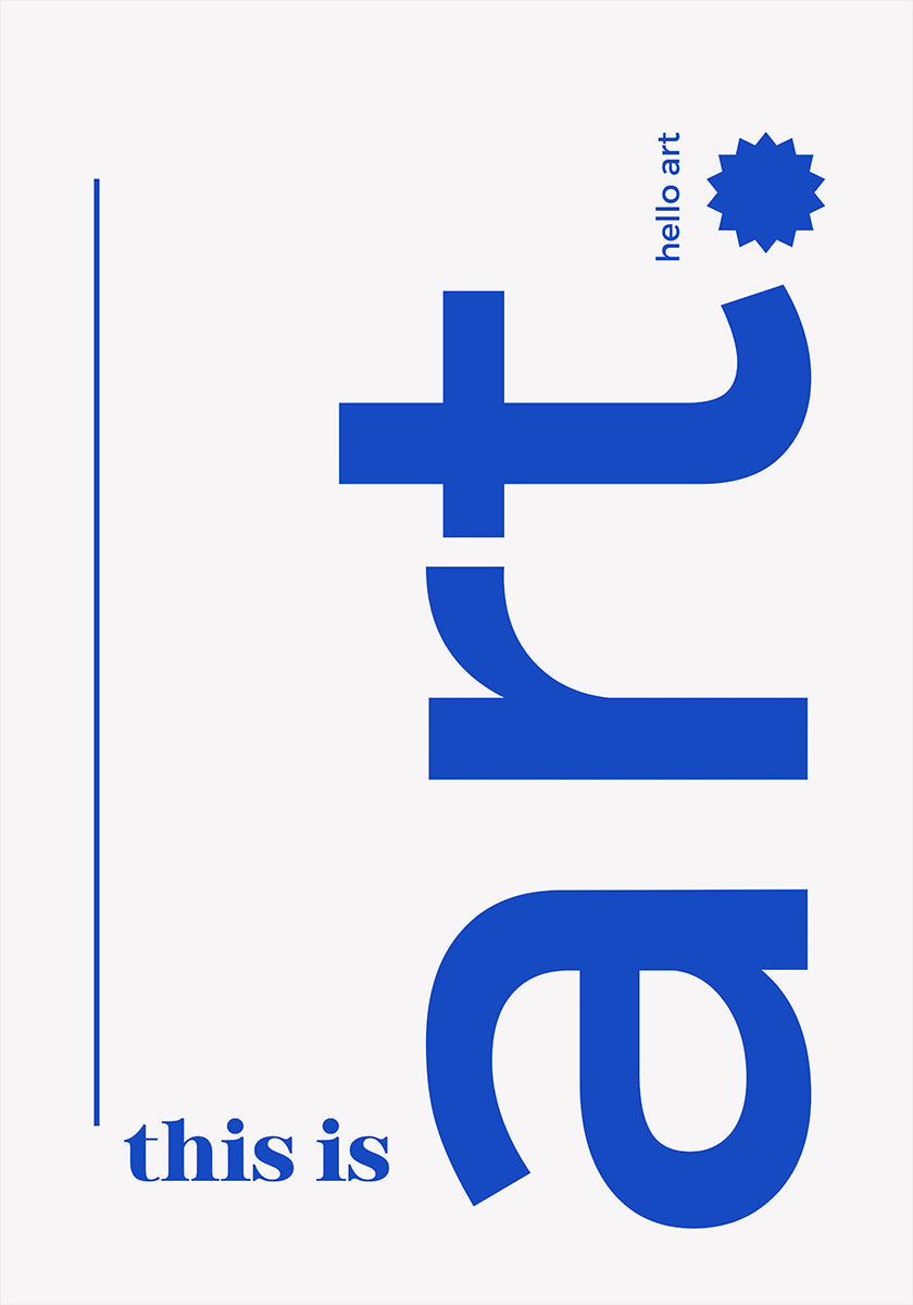 Hello Bold Typography Poster