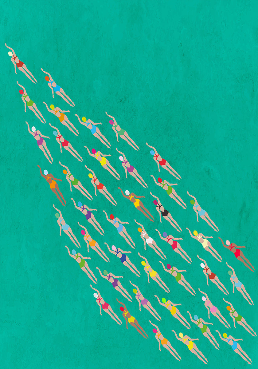 Racing Swimmers