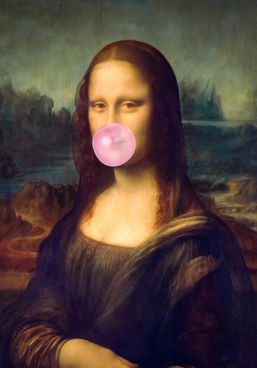 Plagát na žuvačku Mona Lisa
