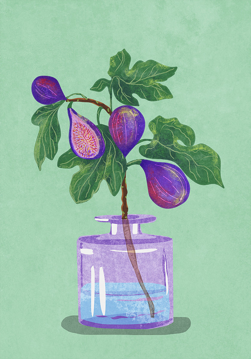Fig Branch In Vase Plakát