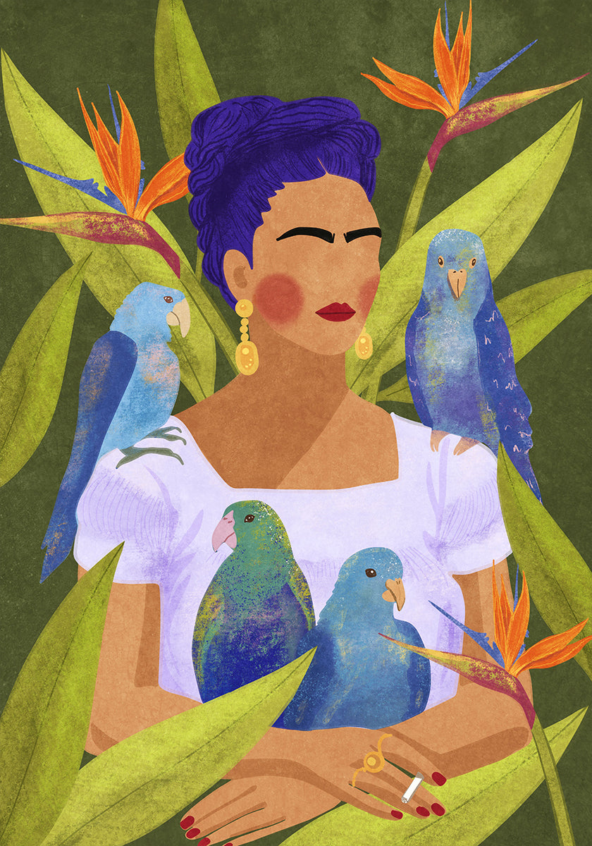 Poster Frida și păsările