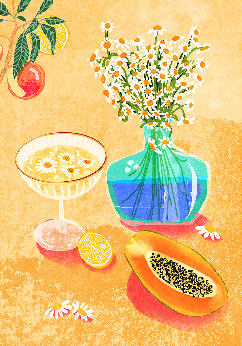 Plagát s vibráciami letného dňa