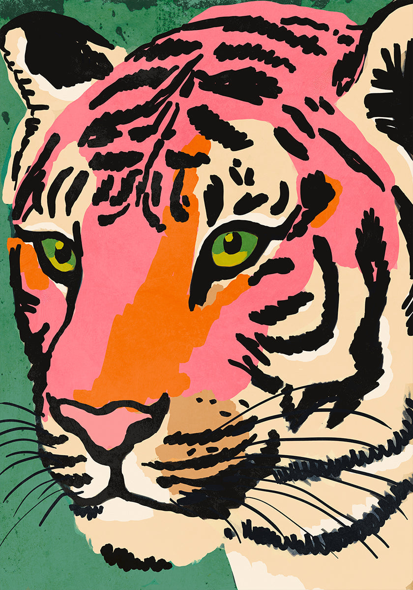 Vibrant Tiger Gaze plakāts